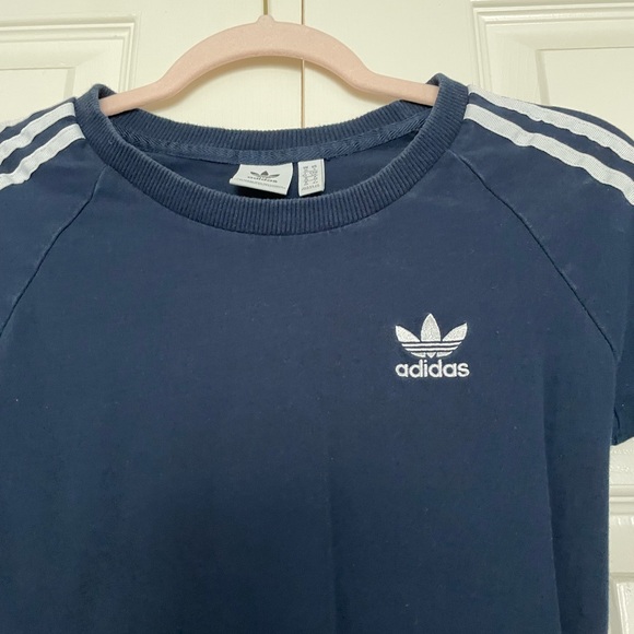Navy blue Adidas original three striped dress size small - Picture 6 of 6